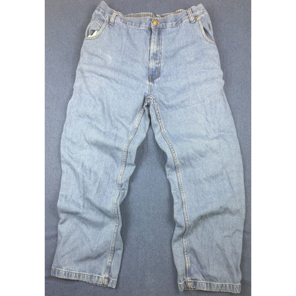 Vintage Duke Haband Relaxed Fit Jeans Mens 36 M Light Wash Elastic Waist
